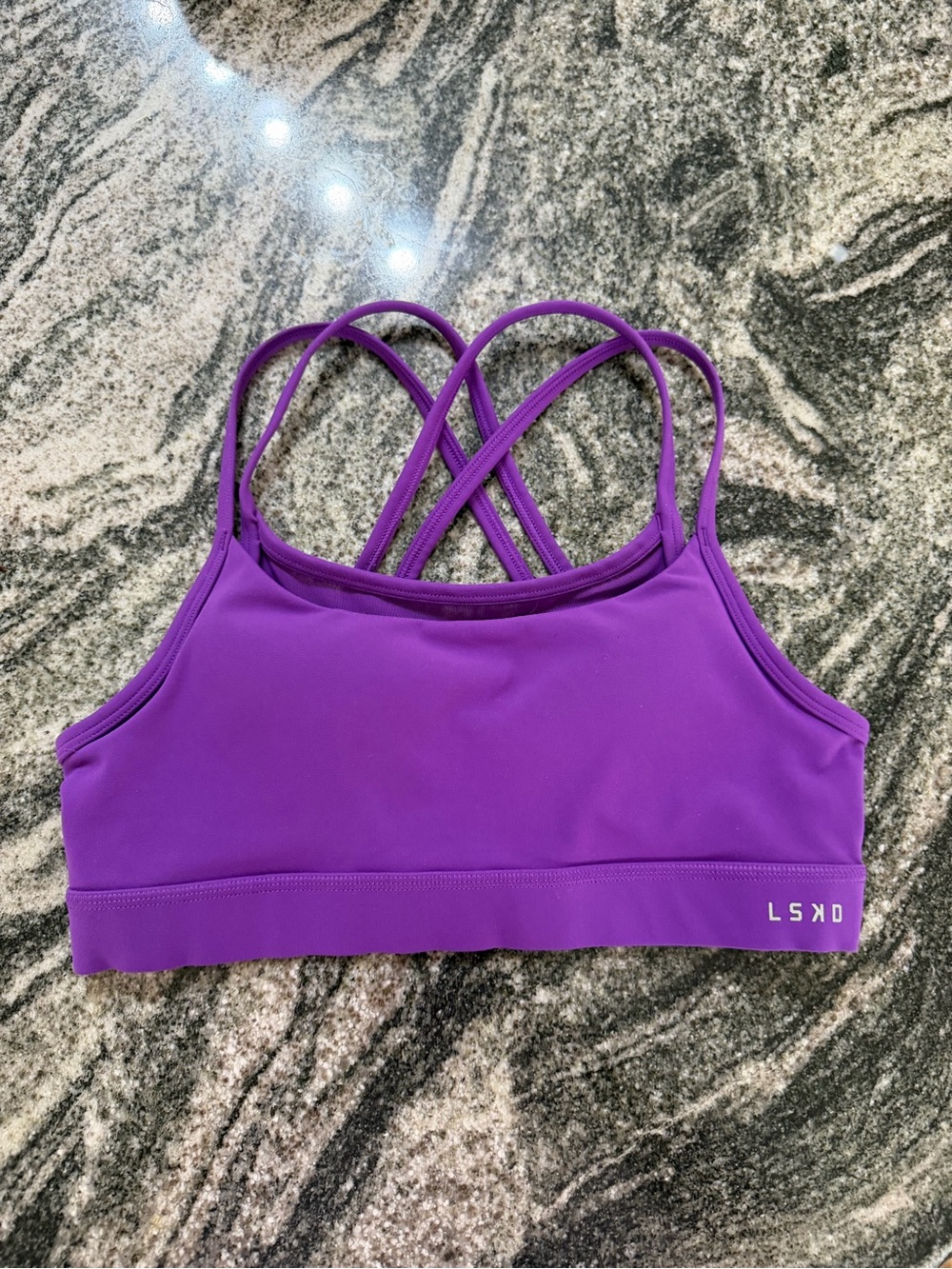 LSKD Genesis layered sports bra— Fresh Purple